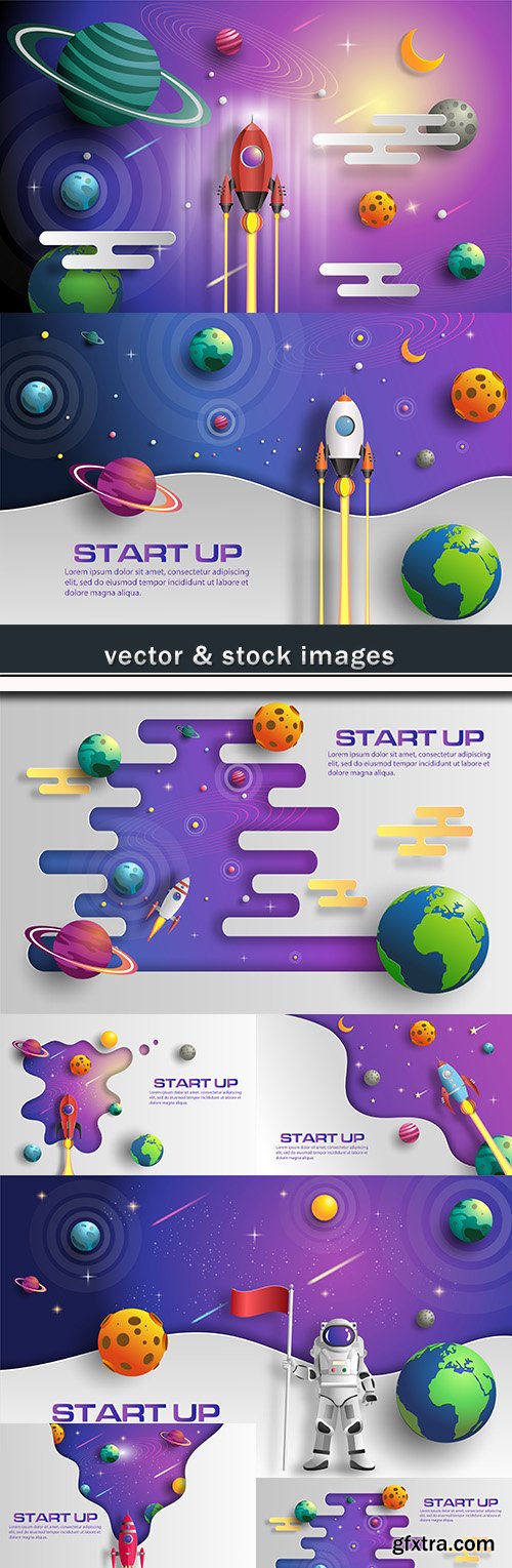 Start up business options elements background