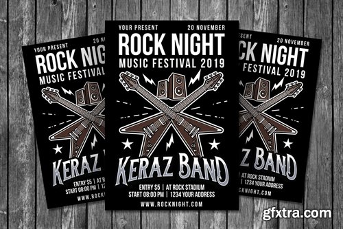 Rock Night Flyer Template