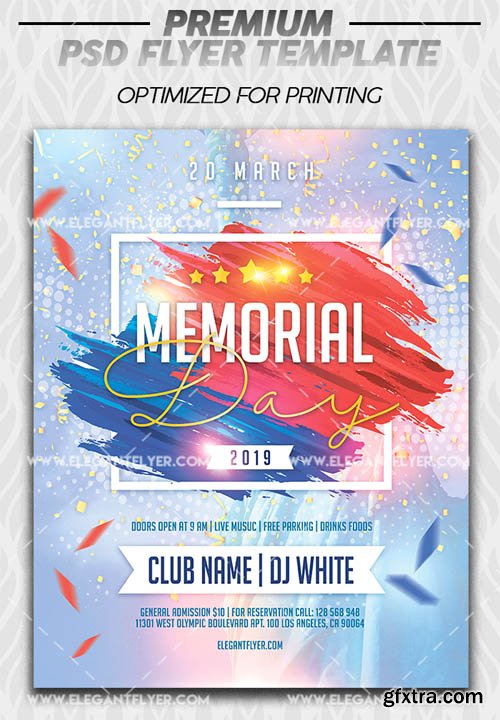 Memorial Day V14 2019 PSD Flyer Template