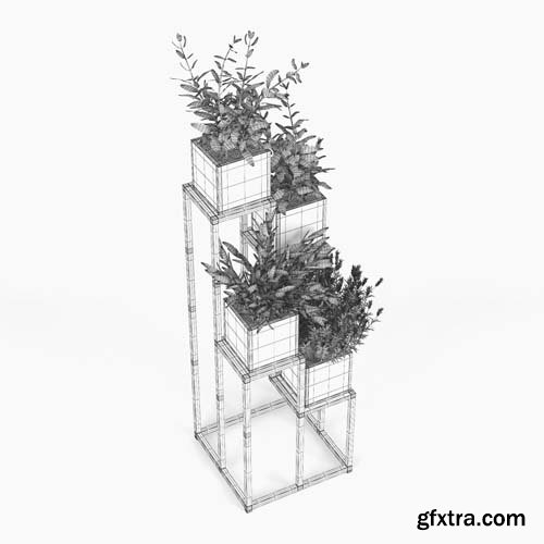 Cgtrader - Quadrant Plant Stand 3D model