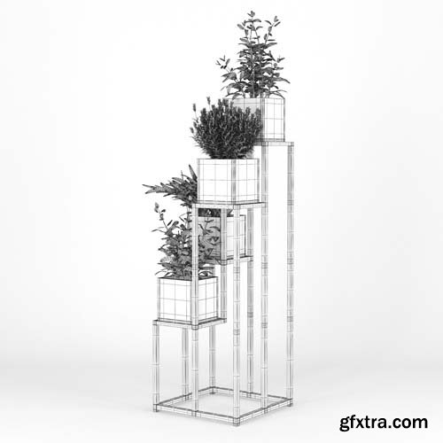 Cgtrader - Quadrant Plant Stand 3D model