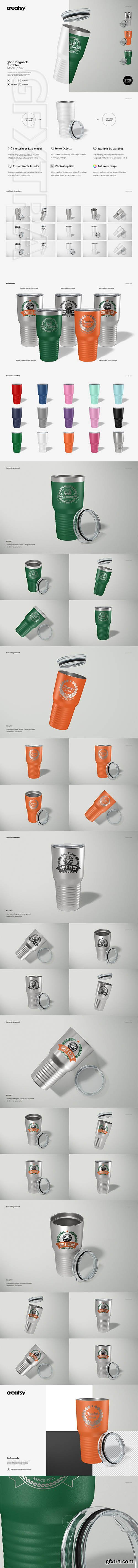 CreativeMarket - 30oz Ringneck Tumbler Mockup Set 3508642