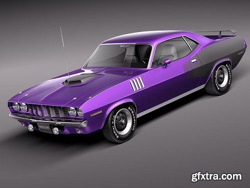 Plymouth Hemi Cuda Barracuda 1971 3D Maodel