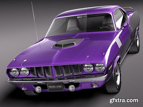 Plymouth Hemi Cuda Barracuda 1971 3D Maodel