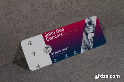 Ticket Music Mockup