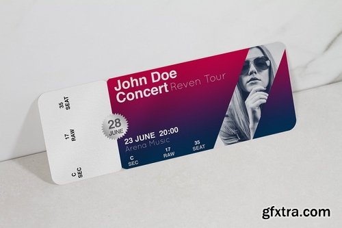 Ticket Music Mockup