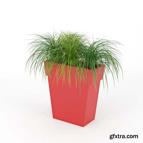 Cgtrader - IL VASO OUTDOOR PLANTER red 3D model