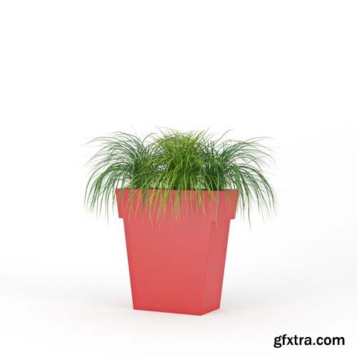 Cgtrader - IL VASO OUTDOOR PLANTER red 3D model