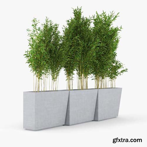 Cgtrader - Twista Contemporary-Modern Tall Commercial Modern Cement Planter 3D model