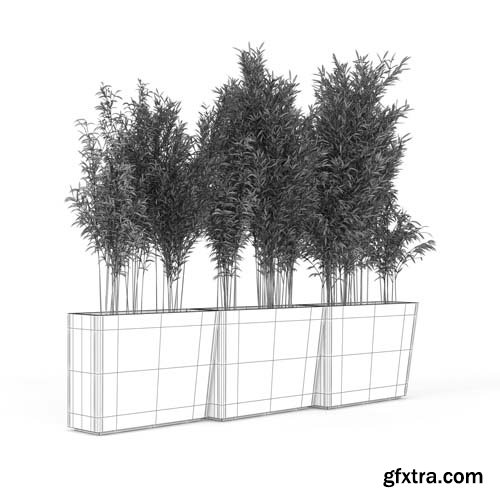 Cgtrader - Twista Contemporary-Modern Tall Commercial Modern Cement Planter 3D model