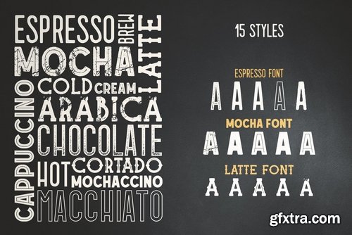 CM - 15 Fonts Coffee Lab Collection 3753332