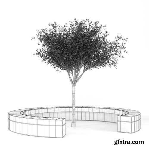 Cgtrader - COMU BY VORA ARQUITECTURA Tree Bench 3D model