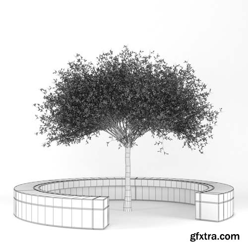 Cgtrader - COMU BY VORA ARQUITECTURA Tree Bench 3D model