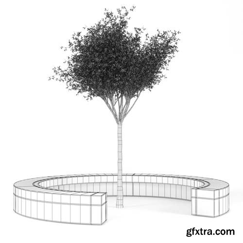 Cgtrader - COMU BY VORA ARQUITECTURA Tree Bench 3D model