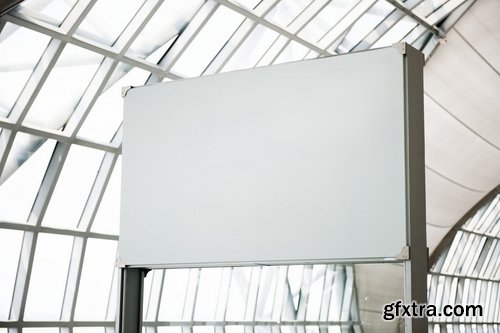 Blank Billboard At Airport Mockup