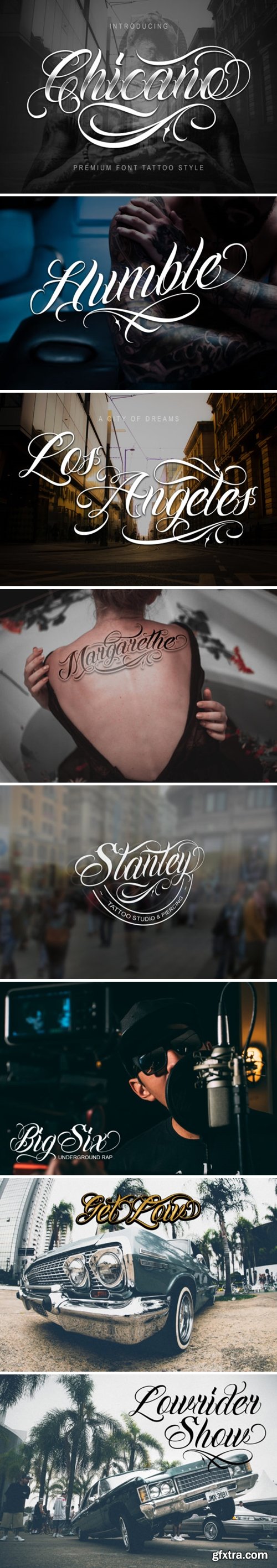 CM - Chicano Font | Tattoo Style 3342841