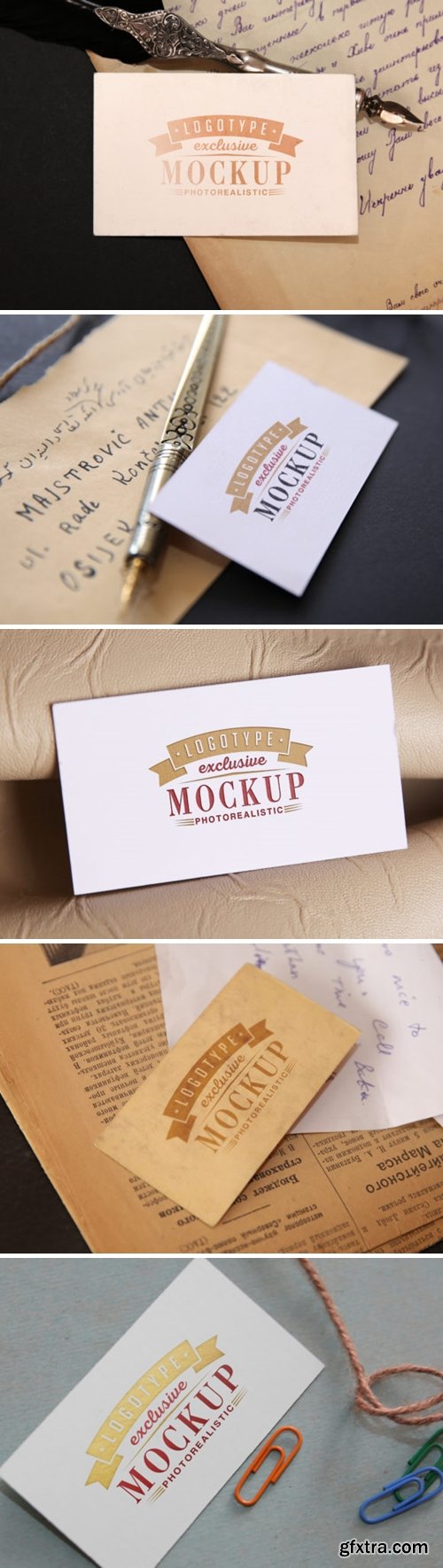 Realistic Mock-ups on Vintage Background 2