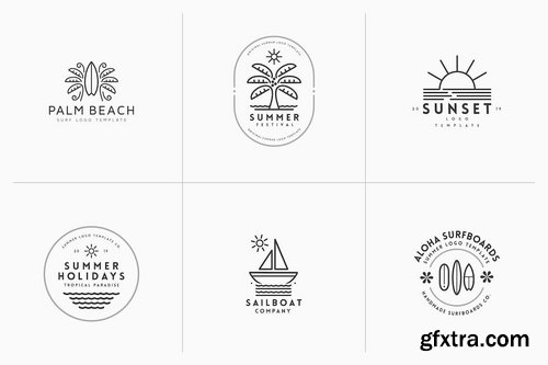 Minimal Summer Logo Templates