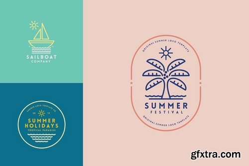 Minimal Summer Logo Templates