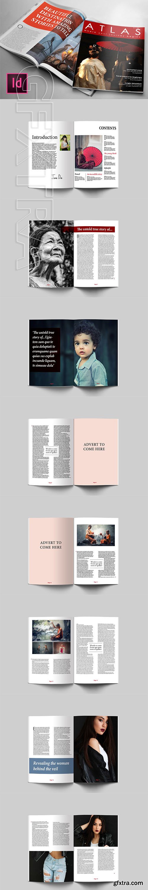 CreativeMarket - ATLAS, Lifestyle Magazine Template 3753814