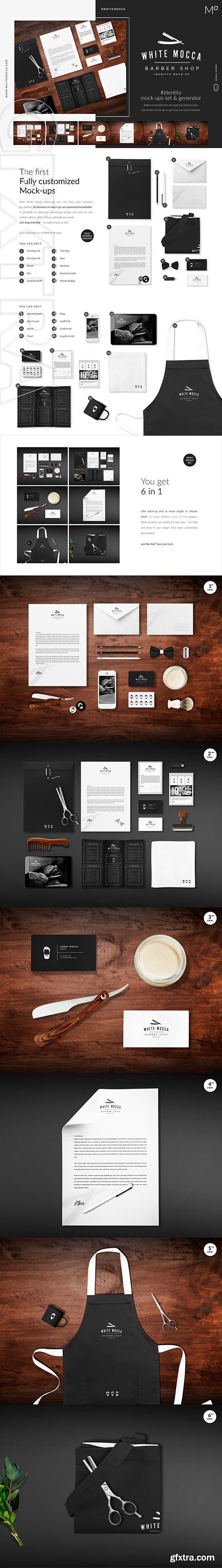 CreativeMarket - Barber Shop Identity Mock-ups Set 3444499