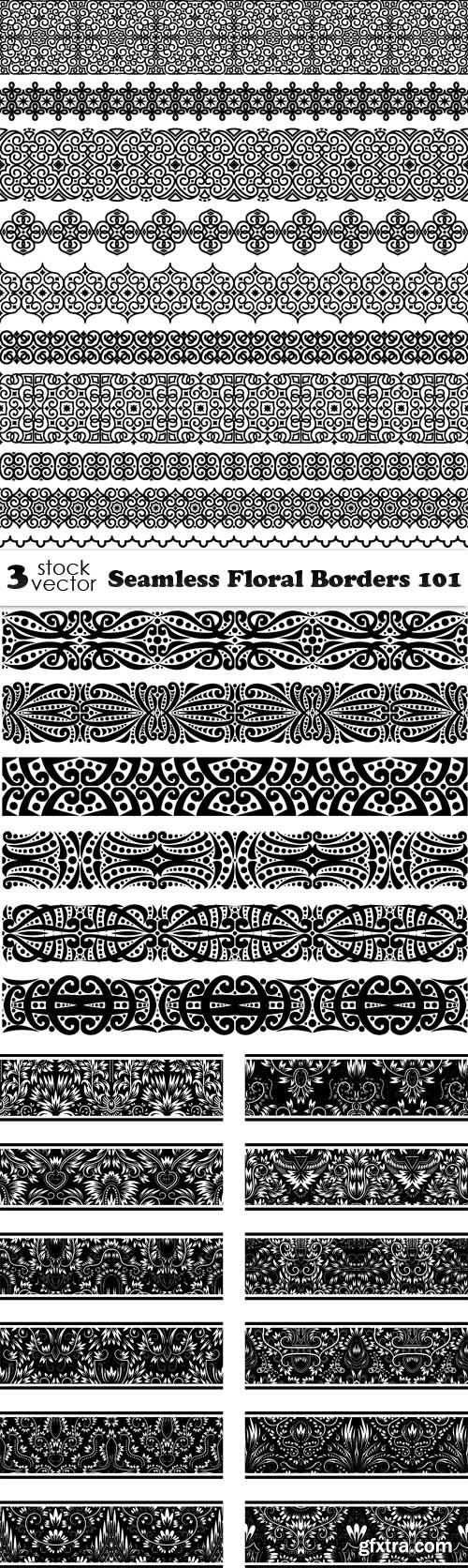 Vectors - Seamless Floral Borders 101