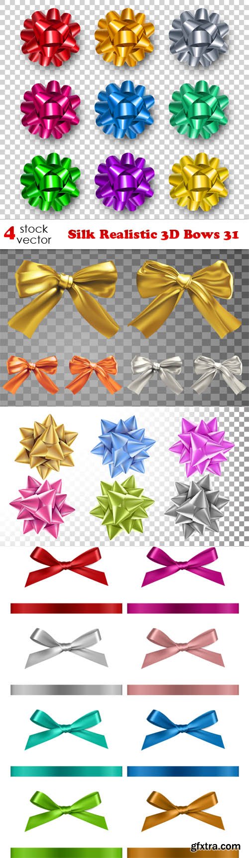 Vectors - Silk Realistic 3D Bows 31