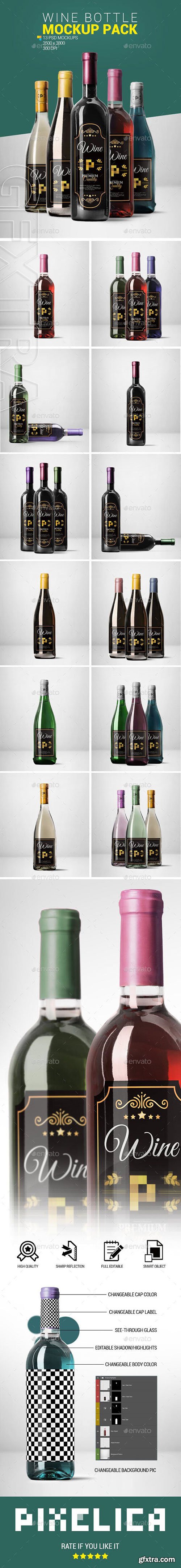 GraphicRiver - Wine Bottle Mockup Pack 2 23583281