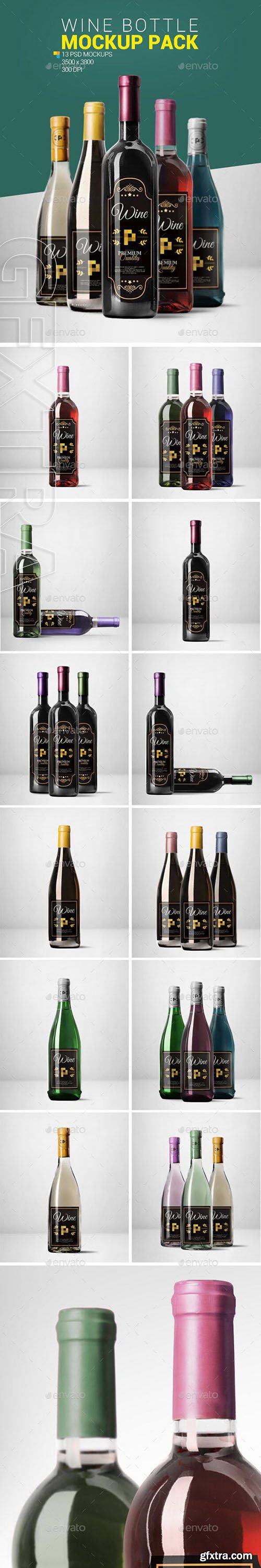 GraphicRiver - Wine Bottle Mockup Pack 2 23583281