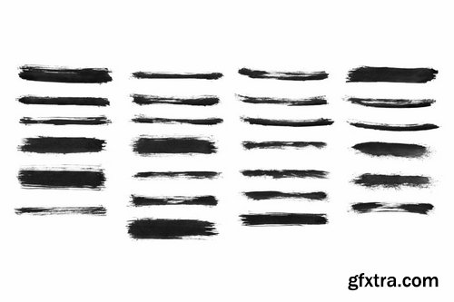 66 Long Strokes PNG Ink Shapes