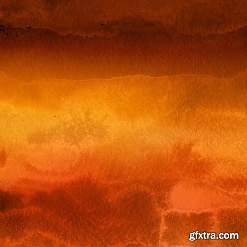 Orange Watercolor Backgrounds Vol.2