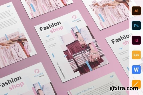 Fashion Shop Poster Flyer Business Card Brochure Bifold Trifold