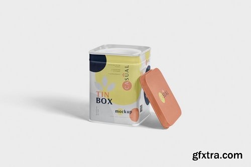 Metallic Box Packaging Mockups