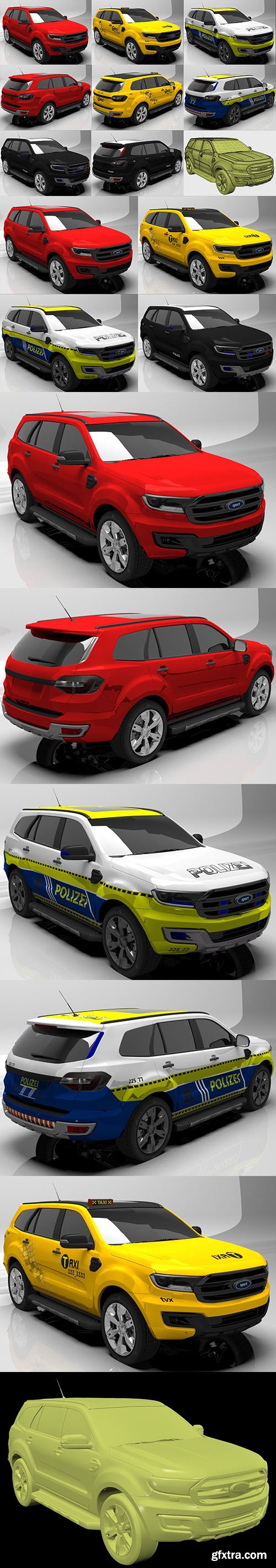 Cgtrader - Sport taxi police 3D model