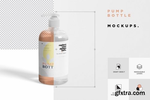 Dispenser Pump Bottle Mockup