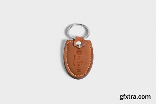 Leather Keychain Branding Mockups