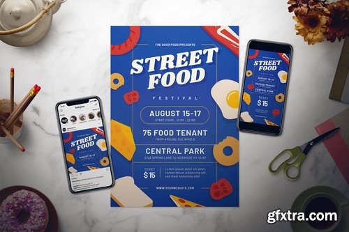 Street Food Festival Flyer Set