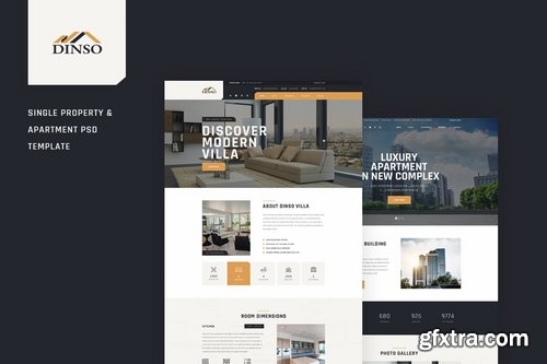 Dinso - Single Property & Apartment PSD Template