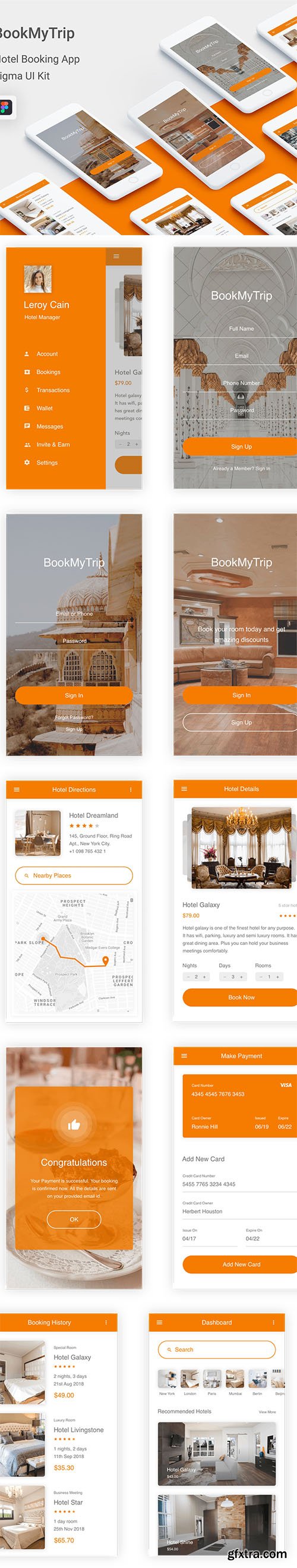 BookMyTrip - Hotel Booking UI Kit for Figma