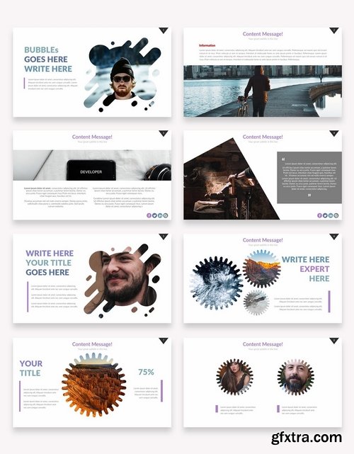 Bubble Powerpoint and Keynote Templates