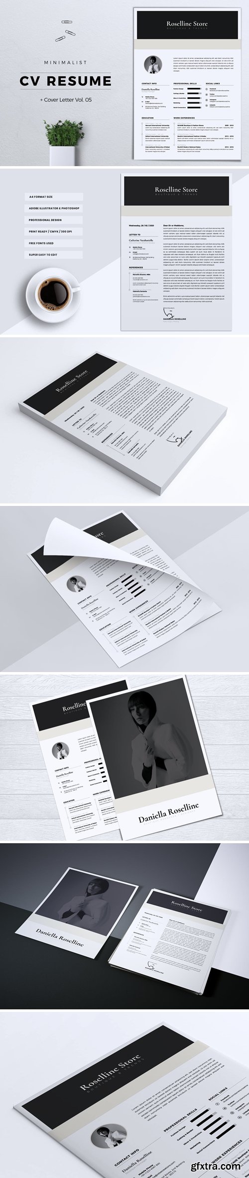 Modern Minimalist CV Resume Vol. 05