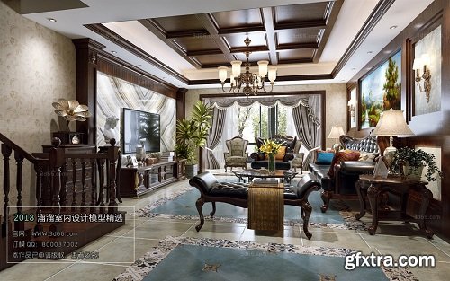 Classic Style Livingroom Interior Scene
