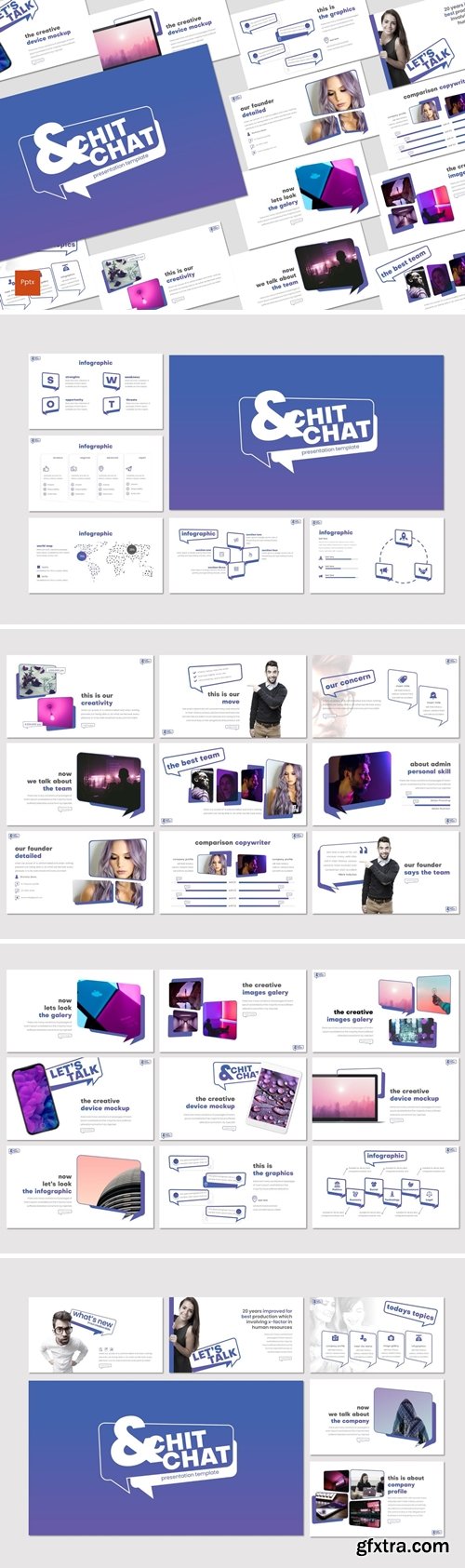 Chit & Chat - Powerpoint, Keynote, Google Slides Templates