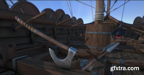 Cgtrader - Game Ready Medieval Viking Ship Pack Low-poly 3D model