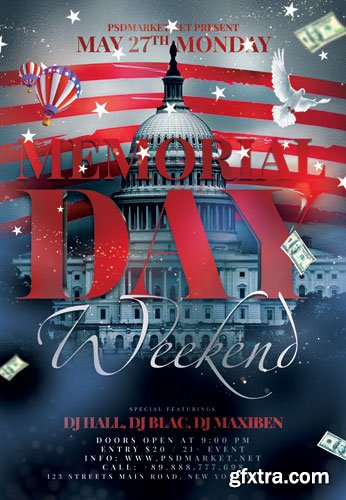 MEMORIAL DAY WEEKEND FLYER – PSD TEMPLATE