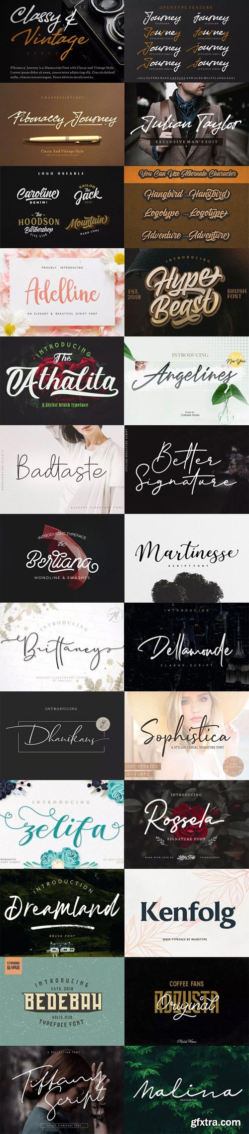 21 Beautiful Fonts Collection