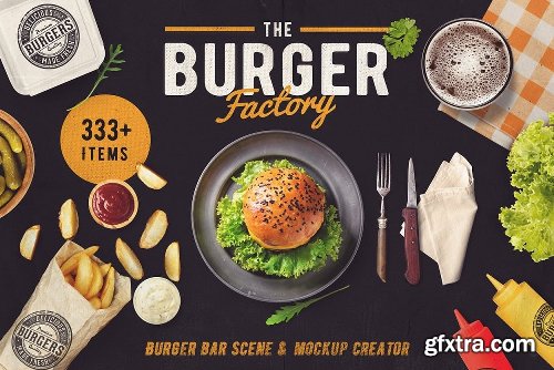 CreativeMarket Mega Bundle Restaurant Scene Creator 3738881