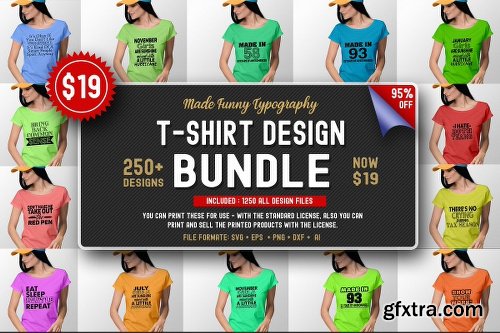 CreativeMarket 1200+ Tshirt Design Mega Sale 3625889