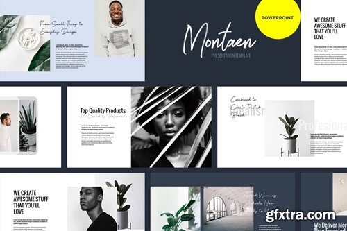 Montaen - Simple & Minimal - Powerpoint, Keynote, Google Slides Templates