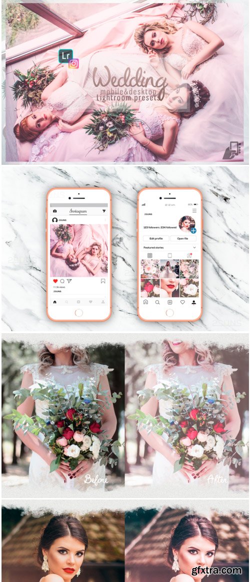 5 Wedding Lightroom Presets Bundle 1323438